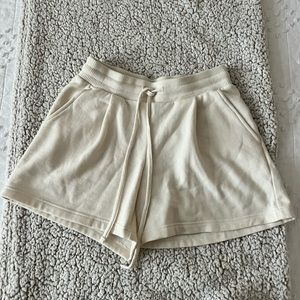 White terry shorts